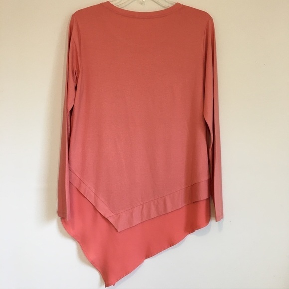 Soft Surroundings Orange Soda Mayfair Asymmetric Tunic Relaxed Fit Top - Picture 4 of 15